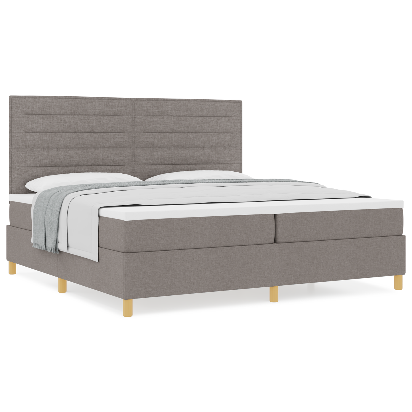 Boxspringbett Taupe mit Matratze 200x200 cm