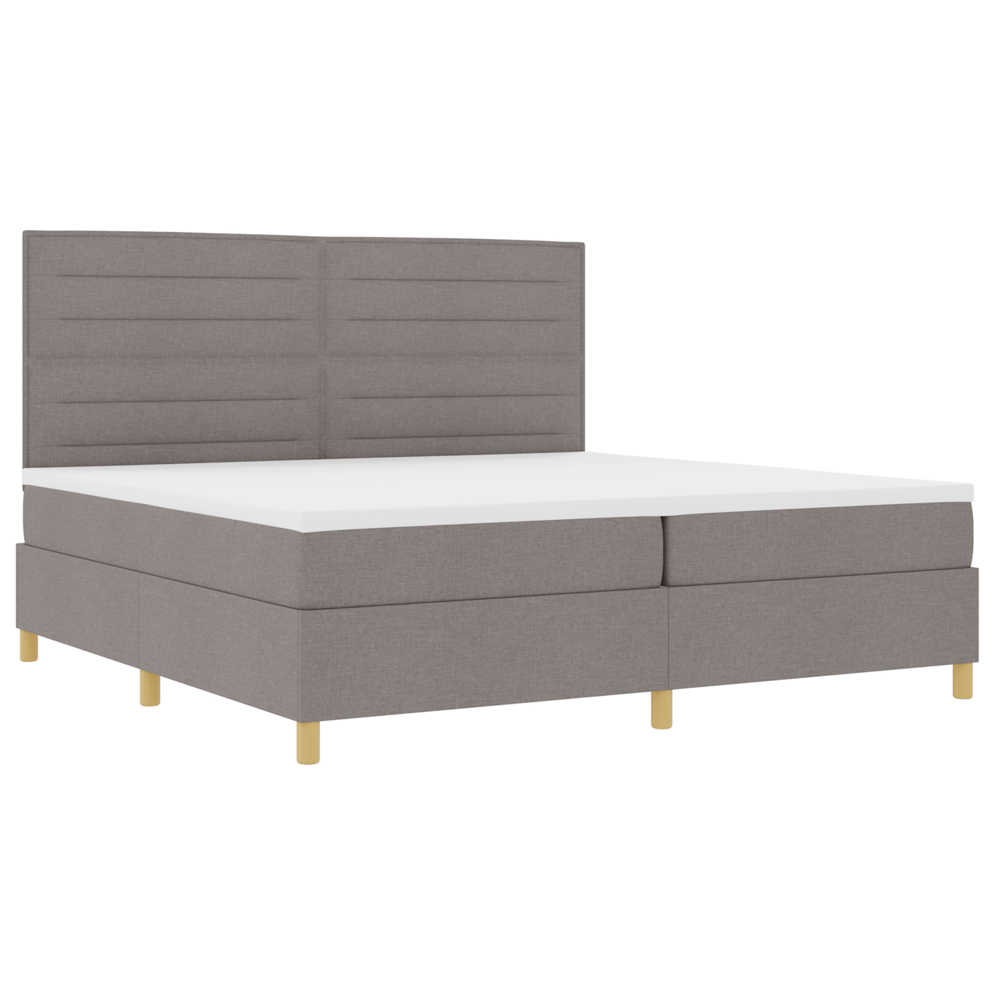 Boxspringbett Taupe mit Matratze 200x200 cm