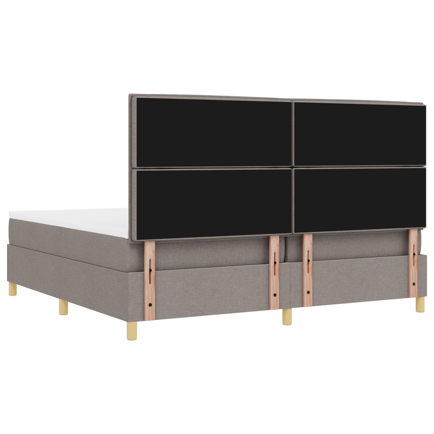 Boxspringbett Taupe mit Matratze 200x200 cm