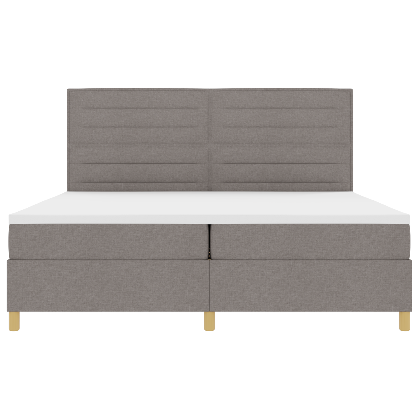 Boxspringbett Taupe mit Matratze 200x200 cm