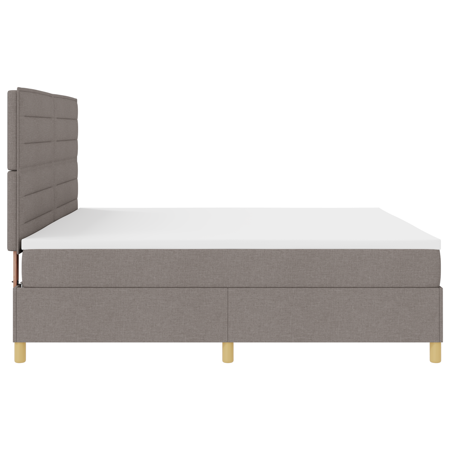 Boxspringbett Taupe mit Matratze 200x200 cm