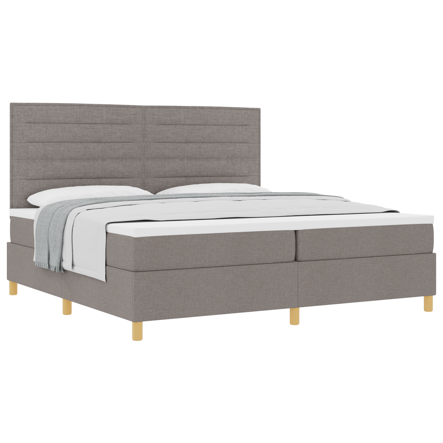 Boxspringbett Taupe mit Matratze 200x200 cm