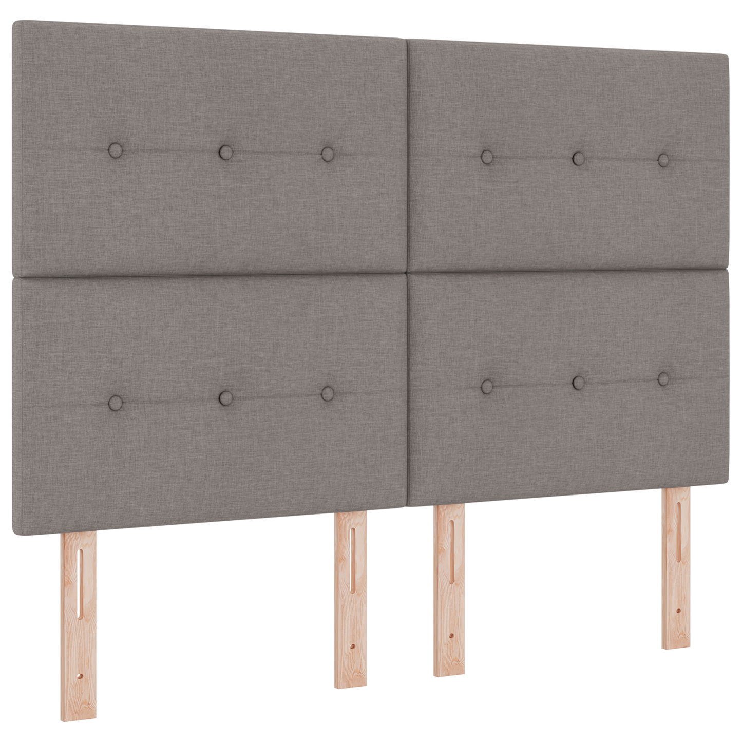 Boxspringbett mit Taupe Matratze 140x200 cm Stoff