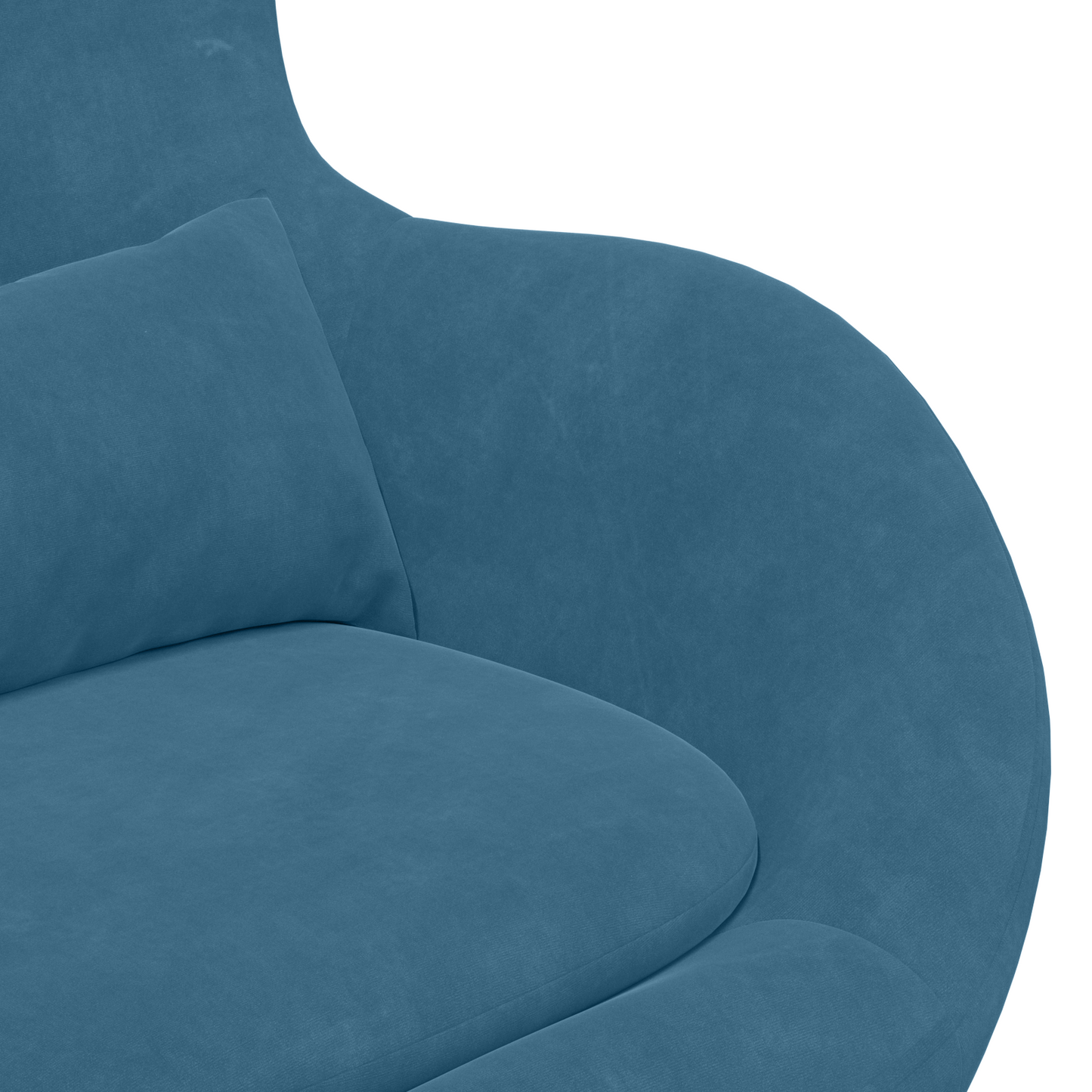 Eiersessel Blau 63 x 73 x 90 cm Samt