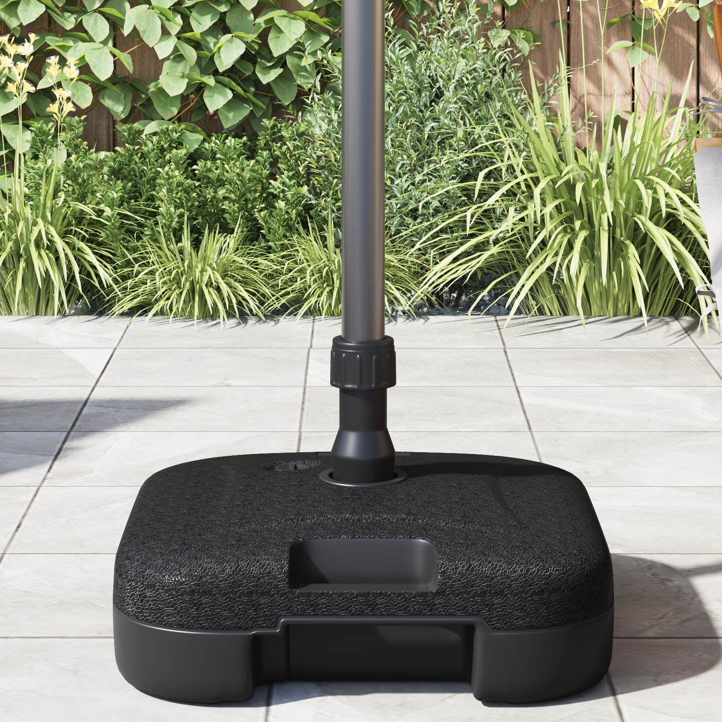Outdoor Sonnenschirm Fuß Schwarz 45 x 45 x 29,5 cm Plastik