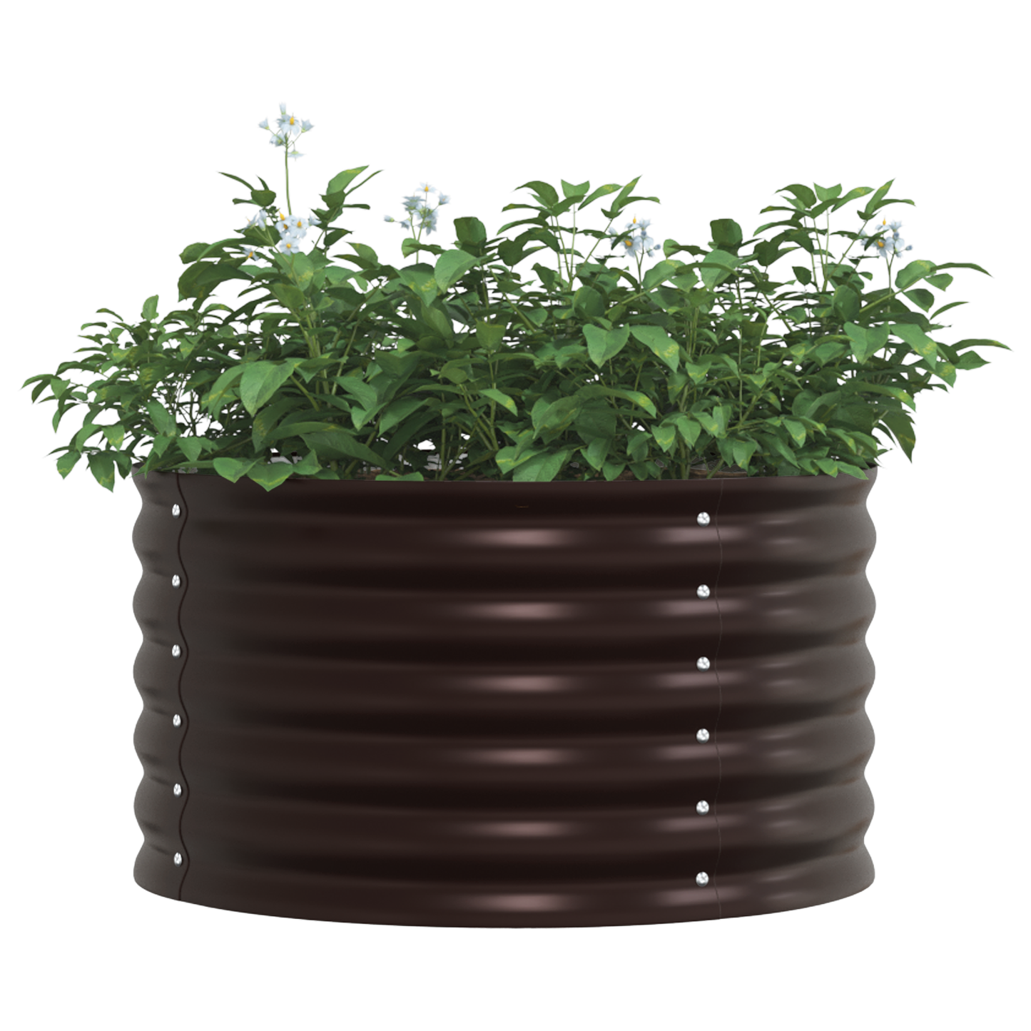 Garten-Hochbeet Braun 80 x 80 x 44 cm Stahl