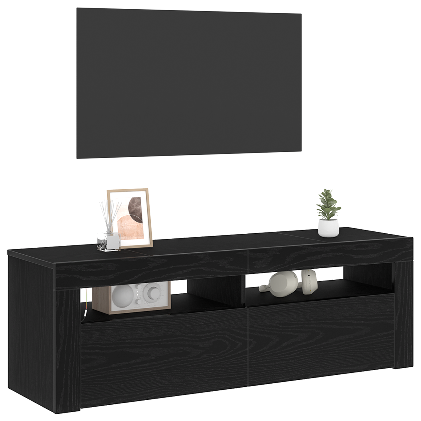 TV-Schränk Schwarz 120 x 35 x 40 cm Holzwerkstoff