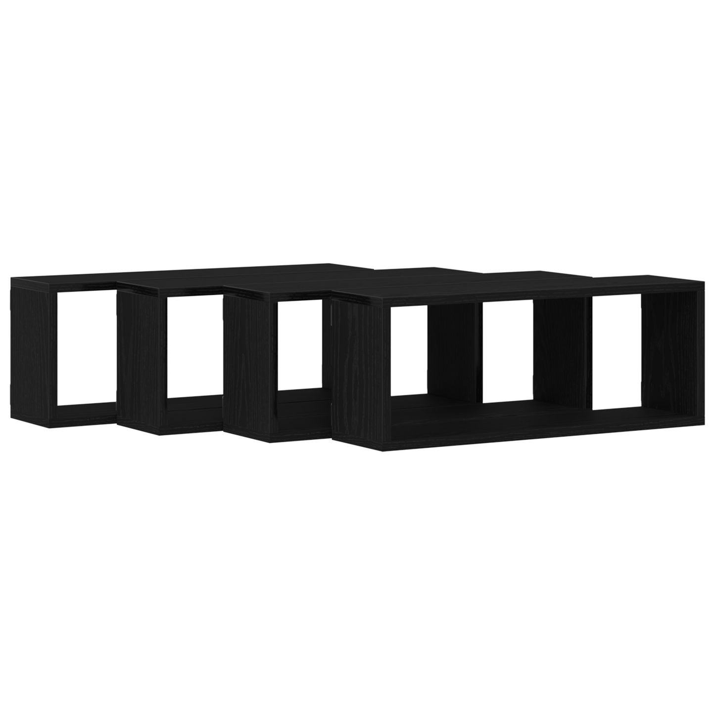 Wandregale 4 pcs Schwarze Eiche 60 x 15 x 23 cm Holzwerkstoff