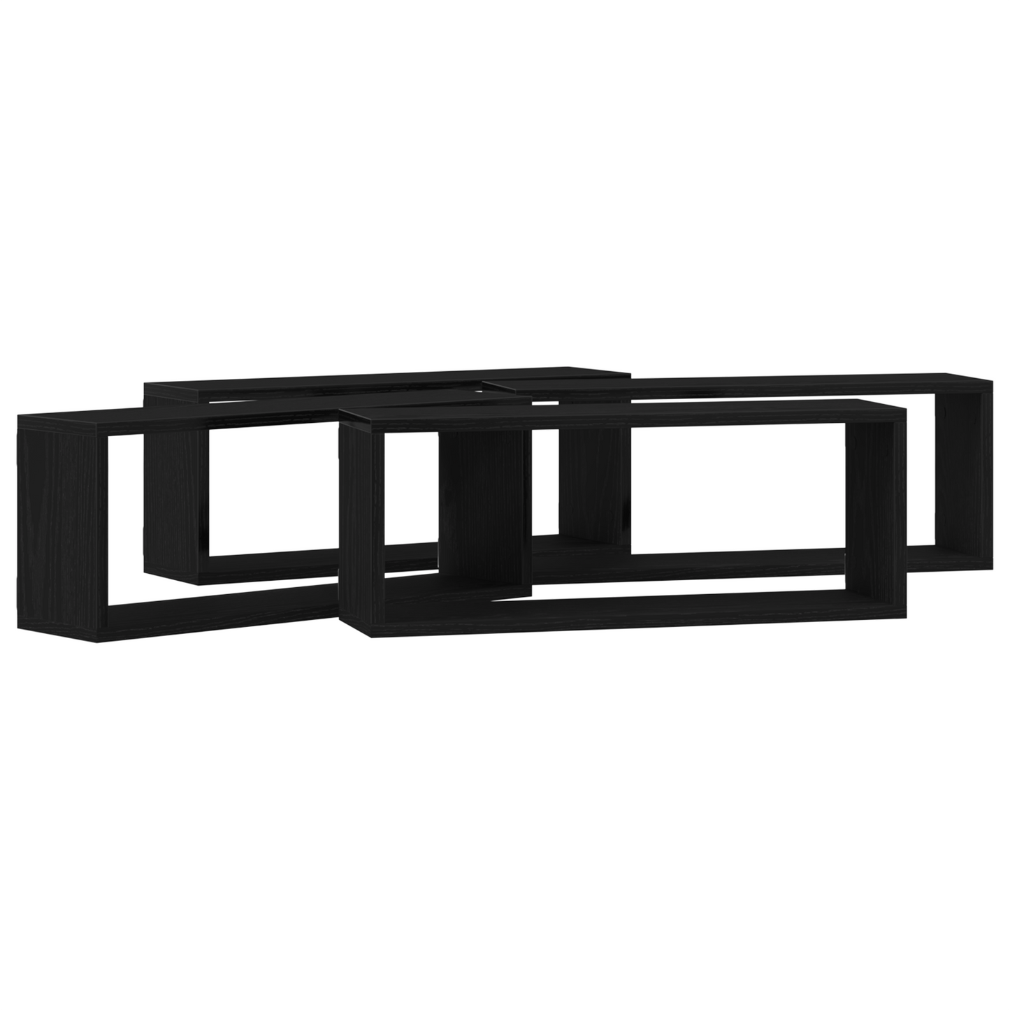 Wandregale 4 pcs Schwarze Eiche 60 x 15 x 23 cm Holzwerkstoff