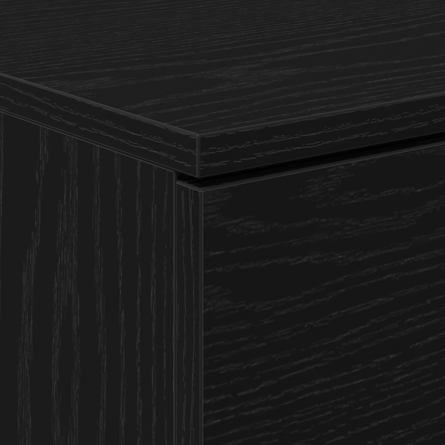Nachttisch Schwarz Eichen-Optik 40 x 65 x 65 cm Holzwerkstoff