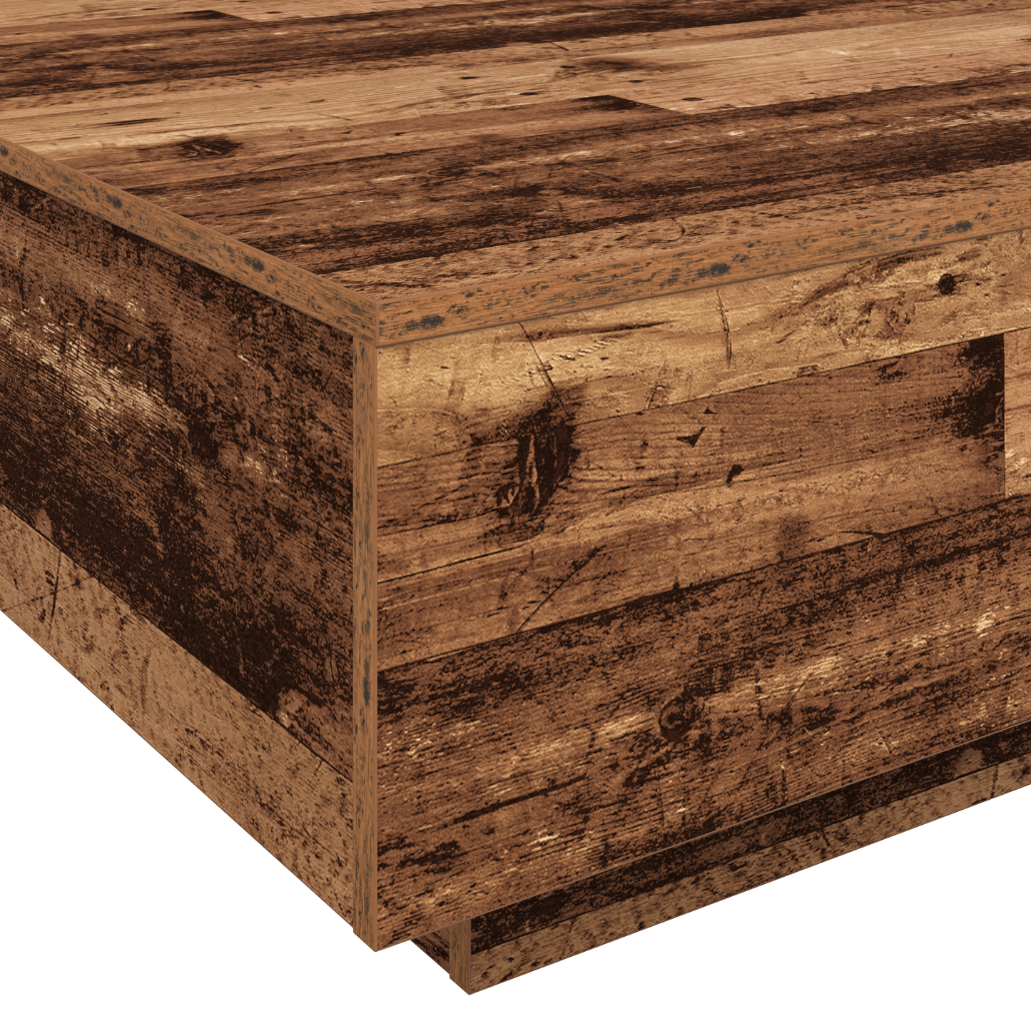 Couchtisch Altes Holz Blau 80 x 80 x 31 cm Holzwerkstoff