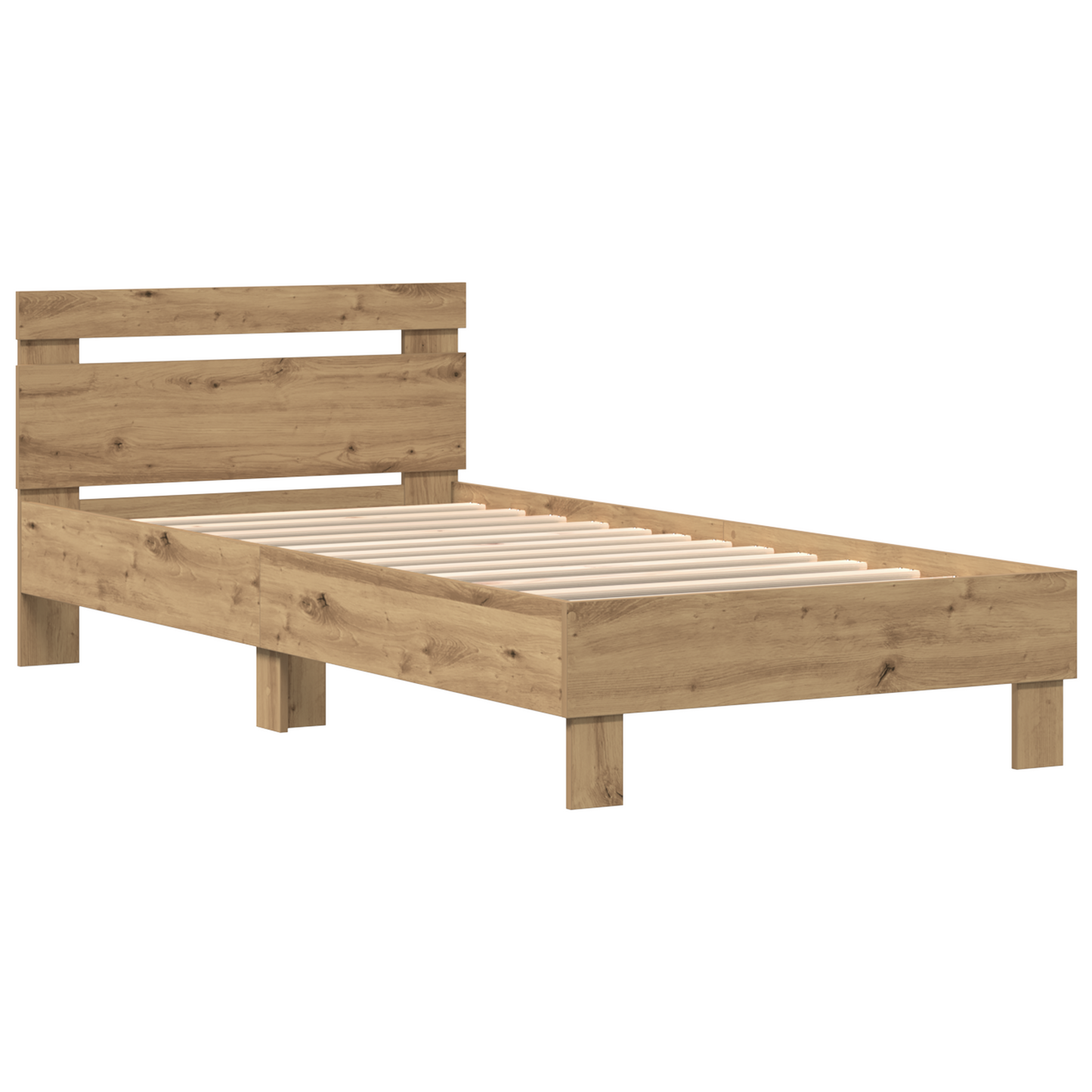 Bettgestell Artisan-Eiche 90 x 190 cm Holzwerkstoff