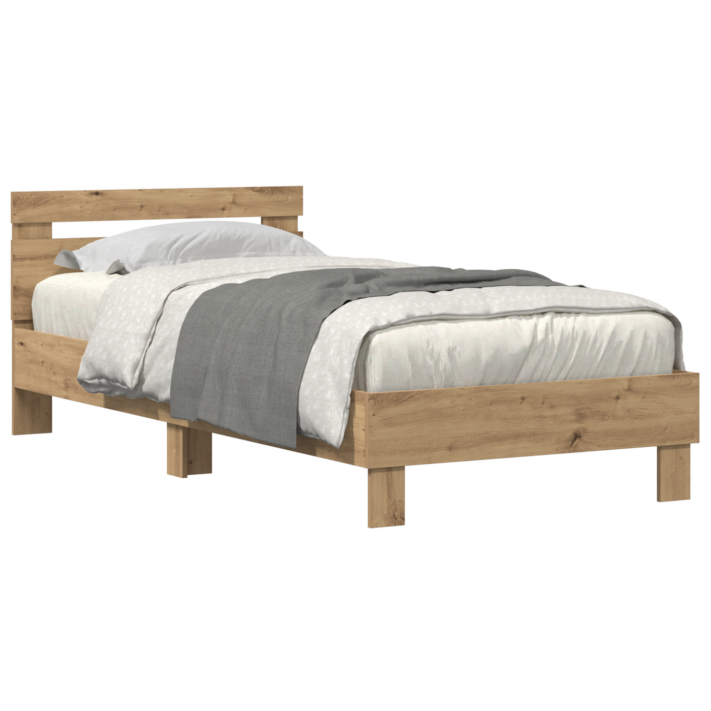 Bettgestell Artisan-Eiche 90 x 190 cm Holzwerkstoff