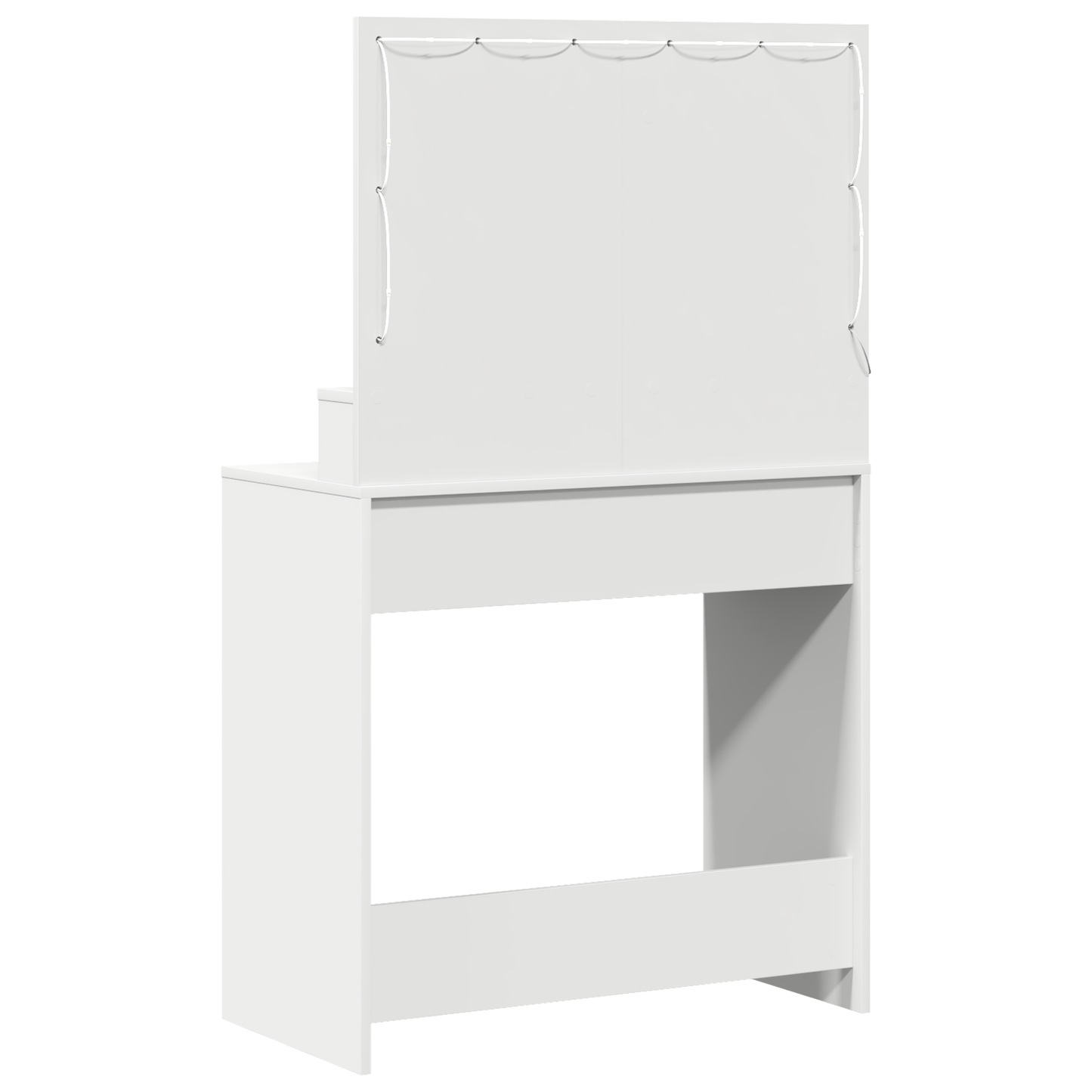 Schminktisch mit Regal Weiß 79 x 41 x 135 cm Holzwerkstoff