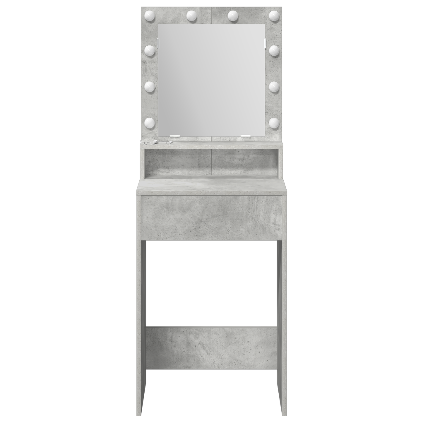 Schminktisch mit Regal Betongrau 50 x 41 x 135 cm Holzwerkstoff