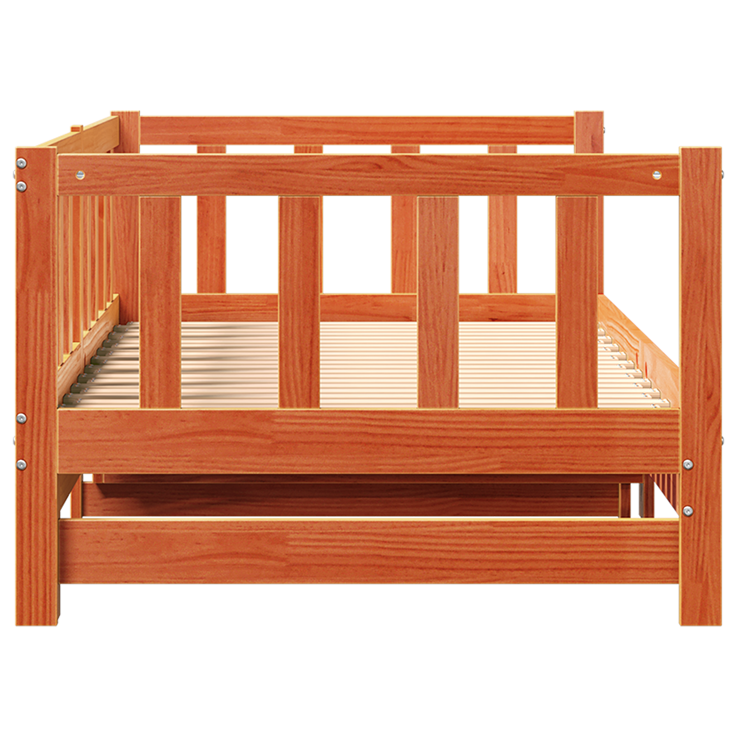 Ausziehbett ohne Matratze Wachs Braun 2x(90x190) cm