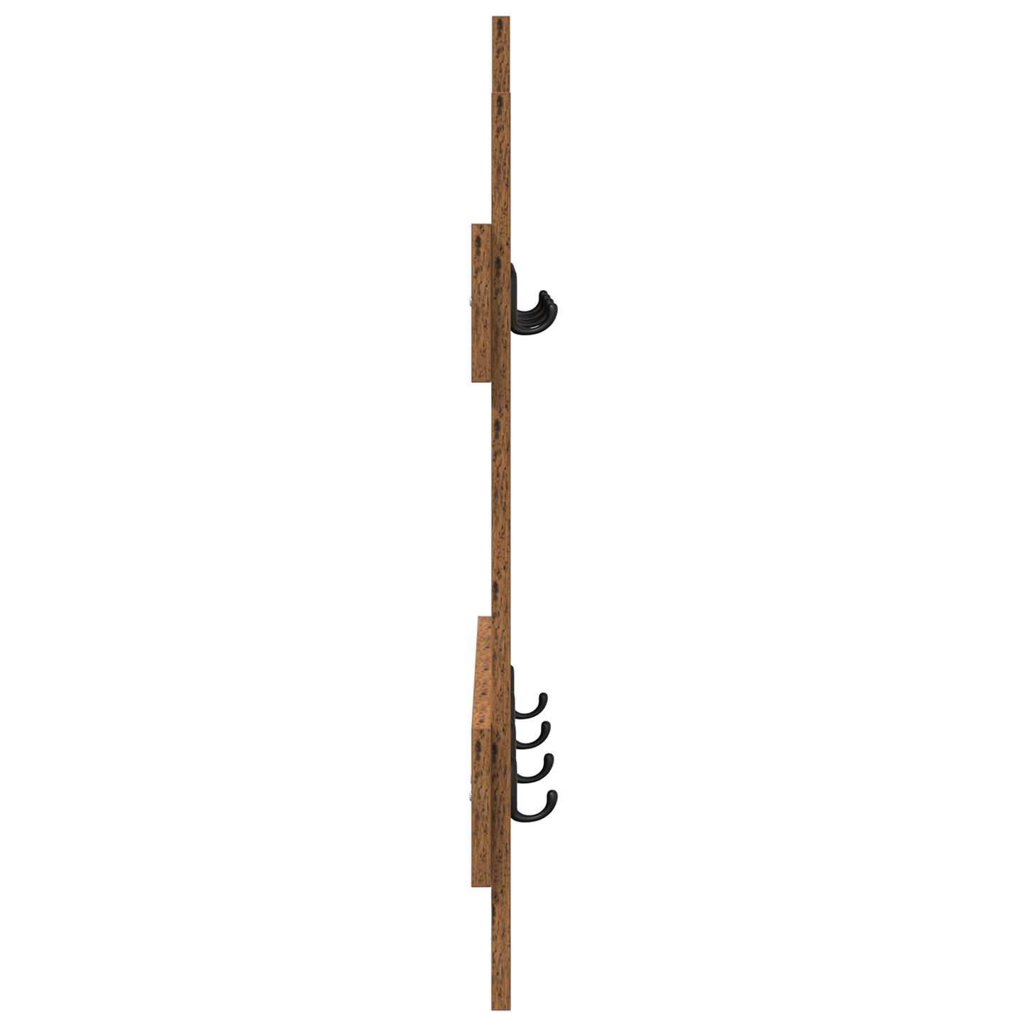Wandmontierter Kleiderständer Altholz 60 x 3 x 82 cm