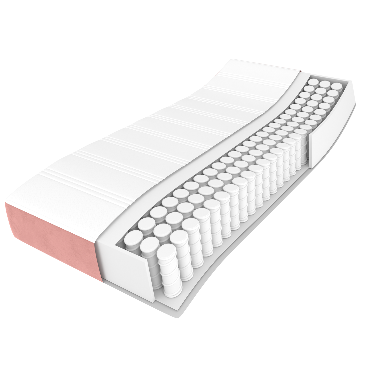 Boxspringbett mit Matratze Rosa 180x200 cm Samt