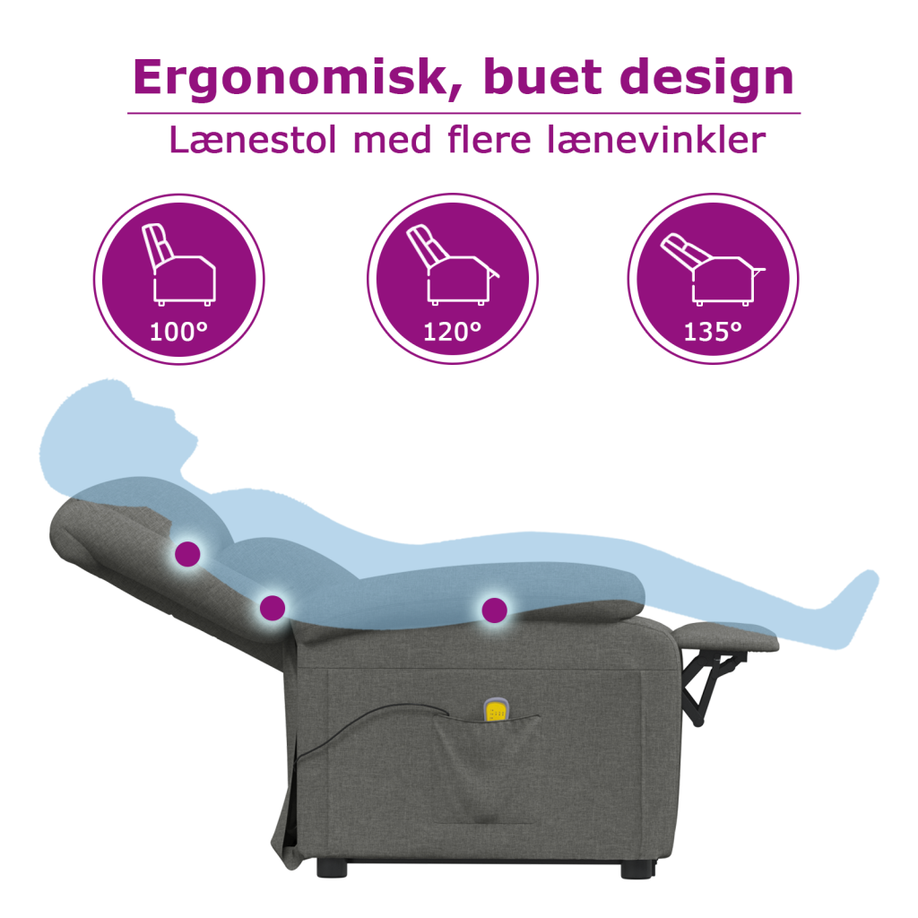 Massagesessel Schwarz Stoff