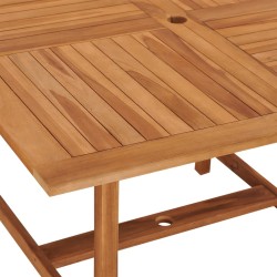 Garten-Esstisch 110x110x75 cm Massivholz Teak