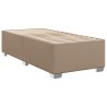 Boxspringbett mit Matratze Cappuccino-Braun 90x200cm Kunstleder