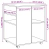 Rollschrank Altholz-Optik 60x53x72 cm Holzwerkstoff