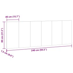 Kopfteil Wandmontage Artisan-Eiche 240x1,5x80 cm Holzwerkstoff