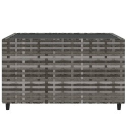 Garten-Couchtisch Quadratisch Grau 50x50x30 cm Poly Rattan