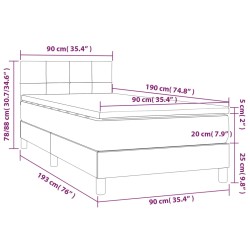 Boxspringbett mit Matratze Rosa 90x190 cm Samt