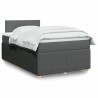 Boxspringbett mit Matratze Dunkelgrau 120x190 cm Stoff