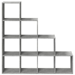 Raumteiler-Bücherregal 4 Stufen Betongrau 131,5x29x131,5 cm