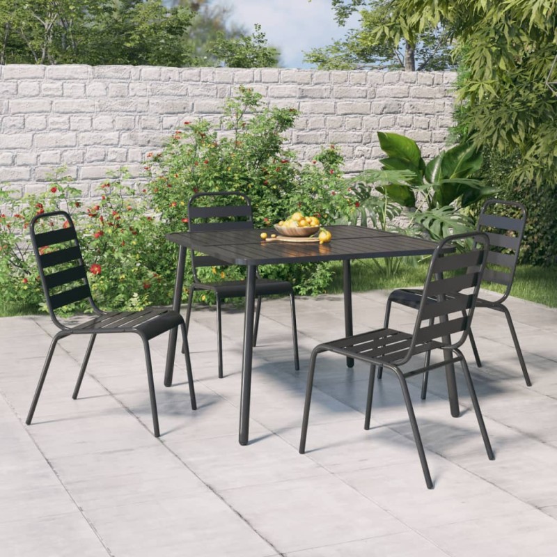 Gartentisch Anthrazit 100x100x71 cm Stahl