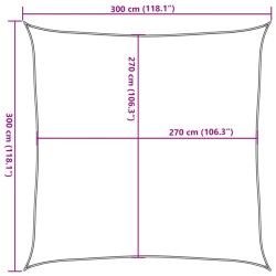 Sonnensegel 160 g/m² Orange 3x3 m HDPE