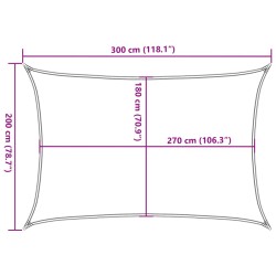 Sonnensegel 160 g/m² Orange 2x3 m HDPE