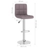 Barhocker 2 Stk. Taupe Stoff