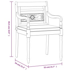 7-tlg. Garten-Essgruppe mit Weißen Kissen Massivholz Teak