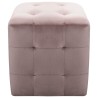 Pouf 2 Stk. Rosa 30x30x30 cm Samtstoff