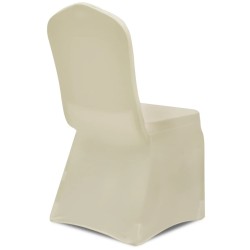 Stretch-Stuhlhussen Creme 18 Stk.