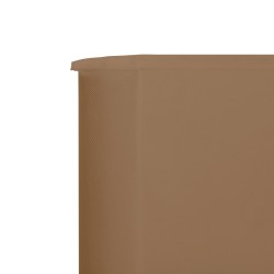 5-teiliges Windschutzgewebe 600 x 120 cm Taupe