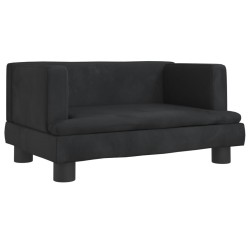 Kindersofa Schwarz 60x40x30 cm Samt