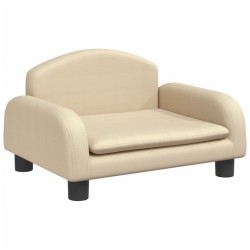 Kindersofa Creme 50x40x30 cm Stoff