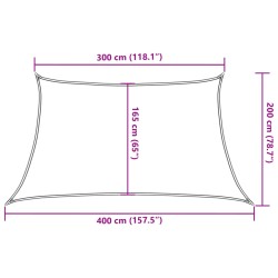 Sonnensegel 160 g/m² Dunkelgrün 3/4x2 m HDPE