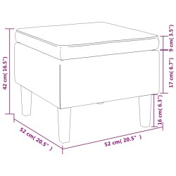 Hocker mit Holzbeinen Dunkelgrau Stoff