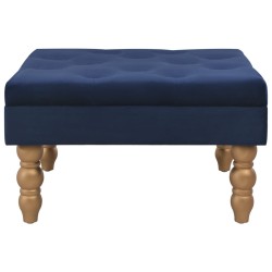 Hocker Marineblau 60x60x36 cm Samt