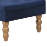 Hocker Marineblau 60x60x36 cm Samt