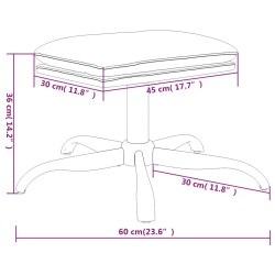 Fußhocker Dunkelgrau 60x60x36 cm Samt