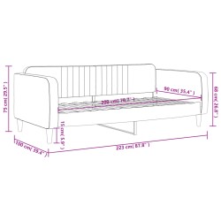 Tagesbett Dunkelgrün 90x200 cm Samt