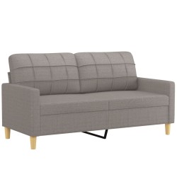 2-Sitzer-Sofa Taupe 140 cm Stoff