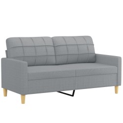 2-Sitzer-Sofa Hellgrau 140 cm Stoff