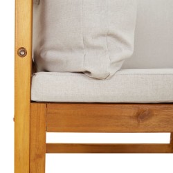 Modular-Ecksofa mit Hellgrauen Kissen Massivholz Akazie